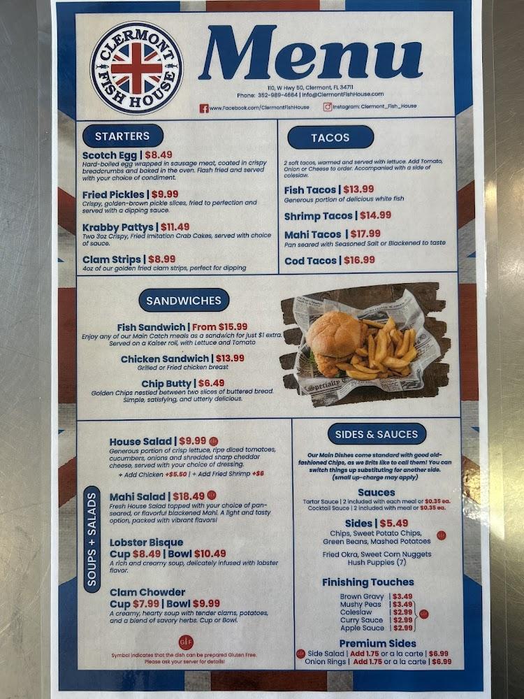 Clermont Fish House Menu image 3