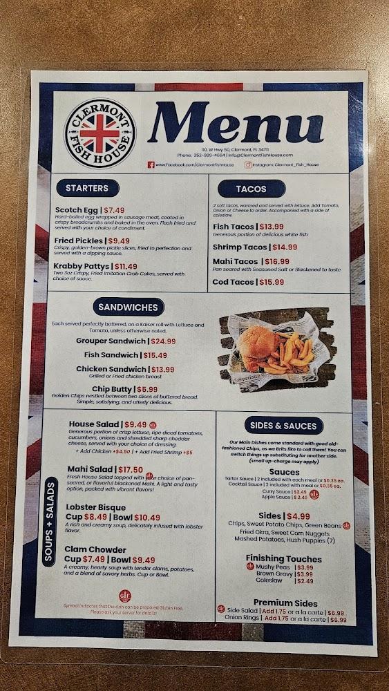 Clermont Fish House Menu image 4